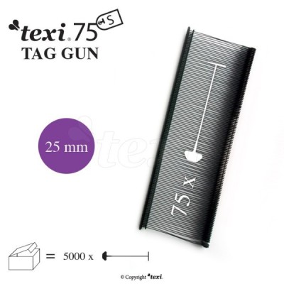 TEXI 75 PPS BLACK 025 Nitki do etykietowania 25 mm standard czarne 5.000 szt.