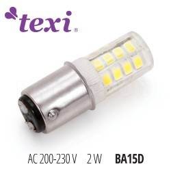 TEXI LED BA15D Lampka LED do maszyn domowych - 230 V, 2 W