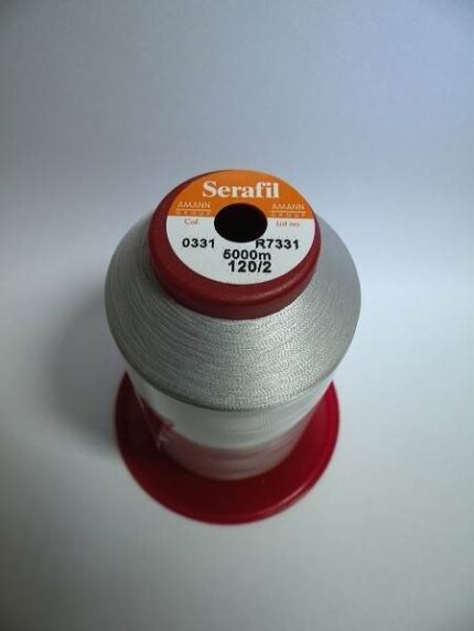 NIĆ AMANN SERAFIL 120/2 180 tex 16 DO PODSZYWARKI JASNY SZARY 0331