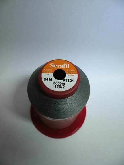 NIĆ AMANN SERAFIL 120/2 180 tex 16 DO PODSZYWARKI CIEMNY SZARY 0415