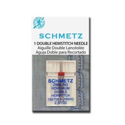 Igła podwójna SCHMETZ 130/705H ze skrzydełkiem do mereżki rozstaw 2,5MM