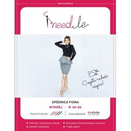Wykrój iNEEDLE FIONA na spódnicę ołówkową z baskinką