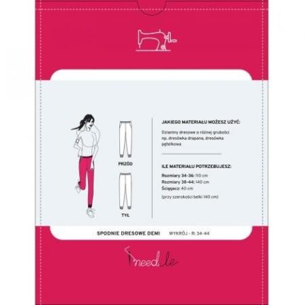 Wykrój iNEEDLE DEMI na spodnie dresowe