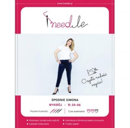 Wykrój na spodnie damskie typu cygaretki Simona