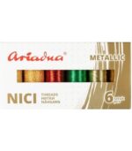 Zestaw nici metalizowanych ARIADNA Metallic ZIEMIA 6 szt.