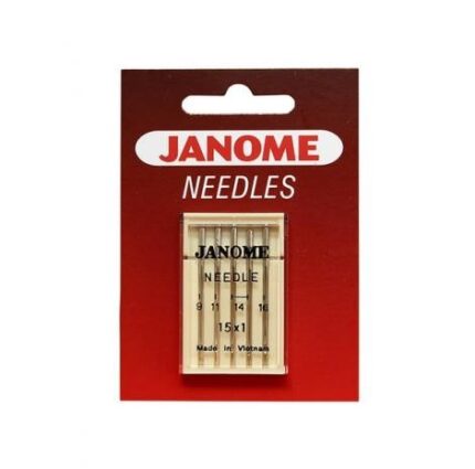 Igły Janome do tkanin MIX 65-100 uniwersalne półpłaskie