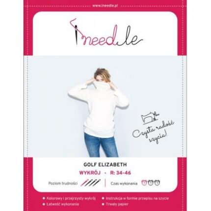 Wykrój na klasyczny golf damski ELIZABETH iNEEDle