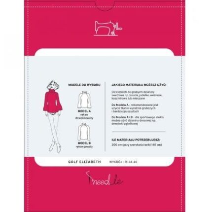 Wykrój na klasyczny golf damski ELIZABETH iNEEDle