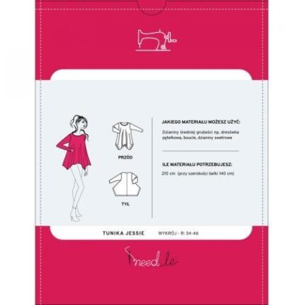 Wykrój na damską tunikę JESSIE iNEEDle