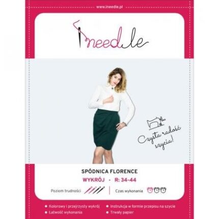 Wykrój na spódnicę damską z zakładkami FLORENCE iNEEDle