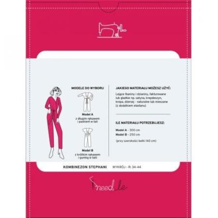 Wykrój na kombinezon z kopertowym dekoltem STEPHANI iNEEDle