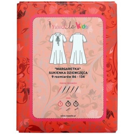 Sukienka dziecięca MARGARETKA 86 - 134 wykrój iNEEDLE