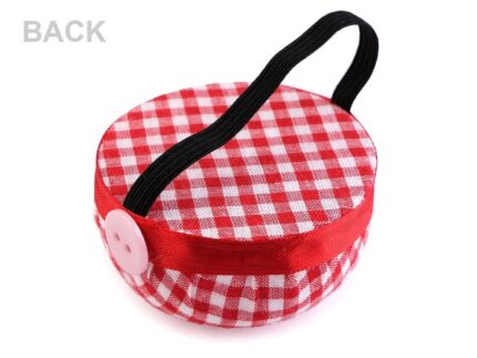 PODUSZKA IGIELNIK PODUSZECZKA NA SZPILKI IGŁY CZERWONA W KRATKĘ