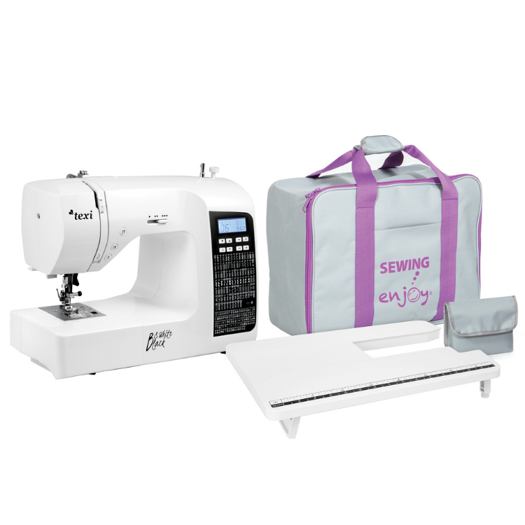 8050 Maszyna do szycia TEXI BLACK&WHITE XMAS SET + TORBA + STOLIK