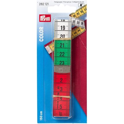 Miara PRYM centymetr krawiecki dł. 150 cm kolorowa