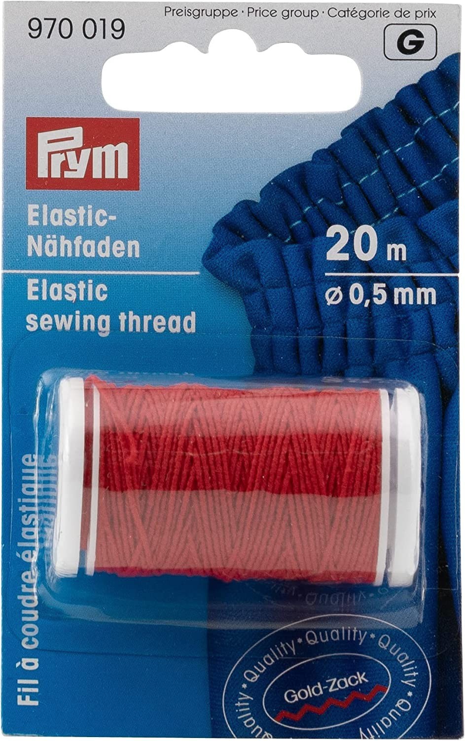 8388 Nić elastyczna Prym 20m kolor czerwony
