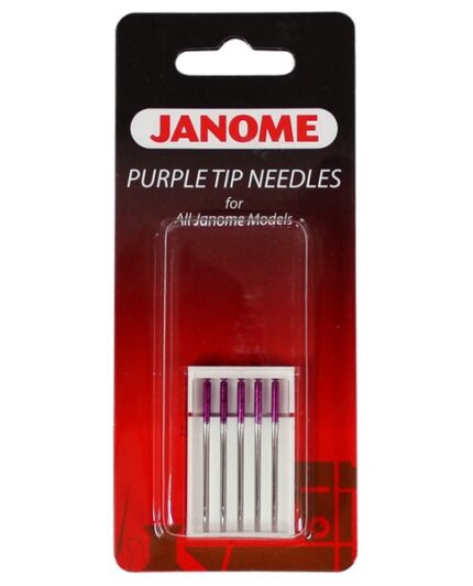 Igły półpłaskie JANOME PURPLE TIP do zadań specjalnych ( do dzianin, do trudnych i syntetycznych materiałów)
